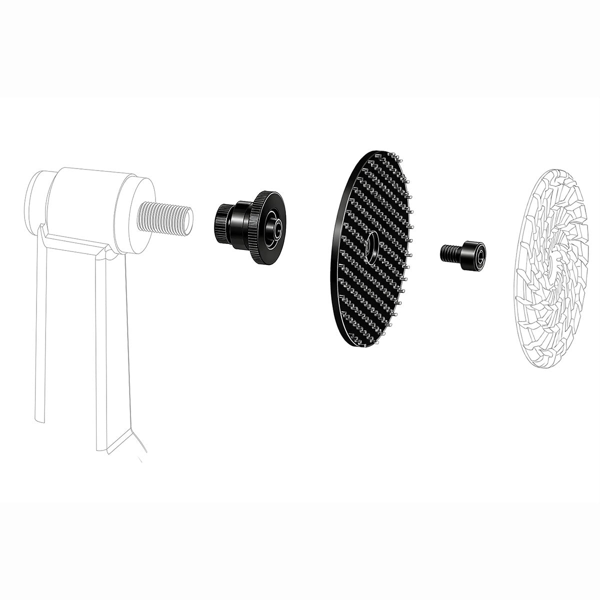 Tampons/disques Velcro de 50 mm pour fixer les disques de polissage Coolpad
