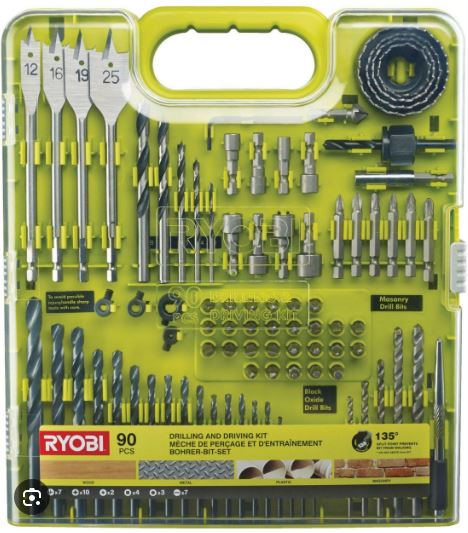 Rakdd90 90 Piece Bits And Drills Set