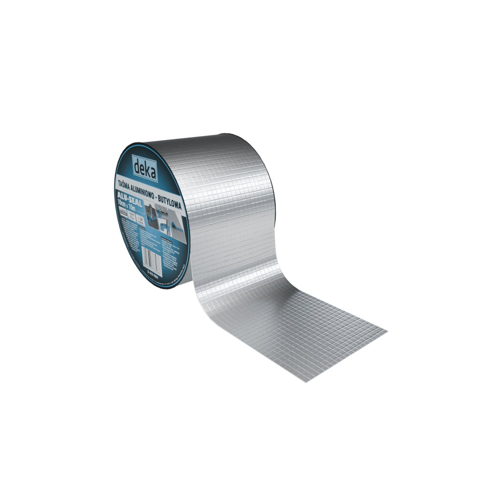 Cinta de sellado para techos de alubutilo, 10 cm x 10 mb, aluminio