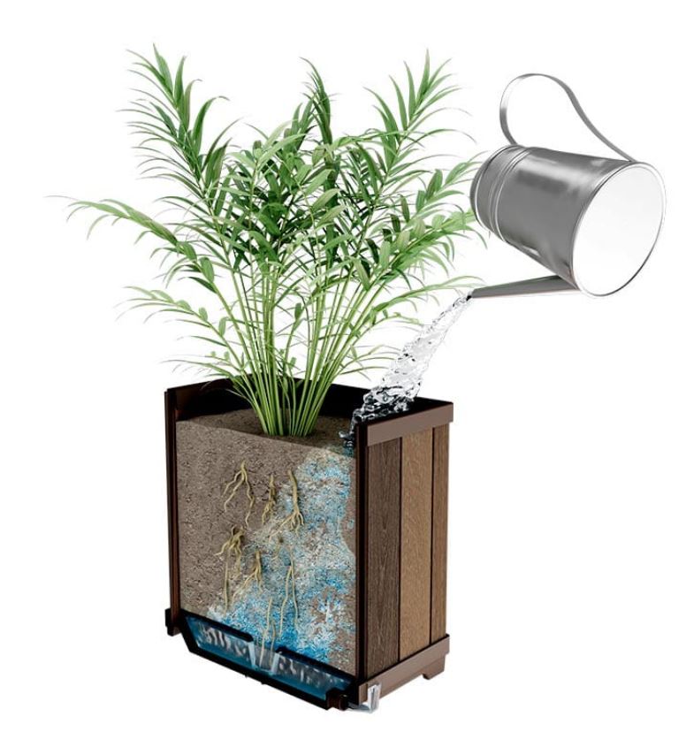 Keter Planter Decocoat Walnoot Rechthoekige Bloempot