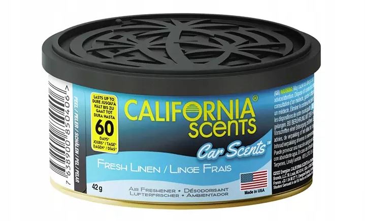 California Scents Fragrance Tin - Fresh Linen 42g