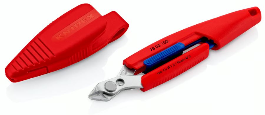 Alicates de corte tipo Knips delgados de 150 mm en una funda