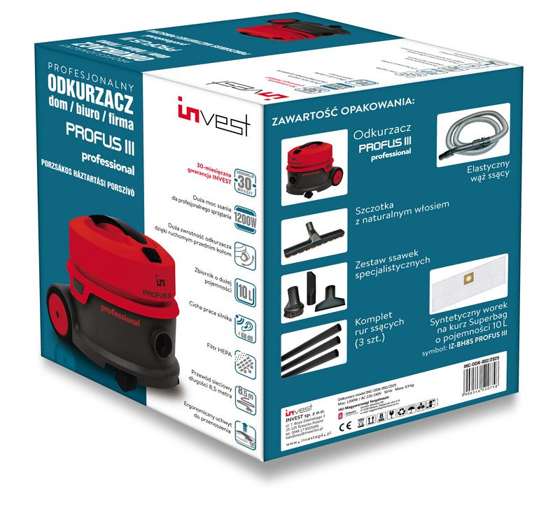 Priemyselný vysávač Profus Iii 1200w 10l