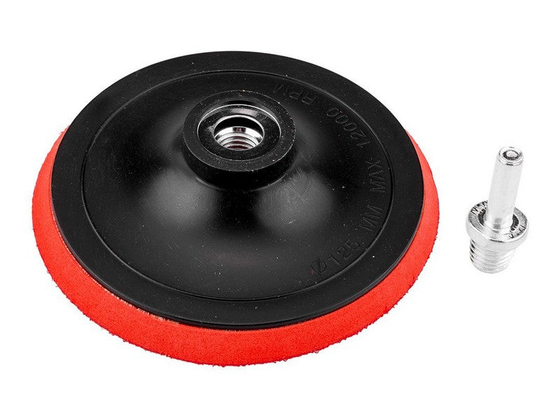 Velcro Fastening Disc 125*8mm M14 Thread + 8mm Pin