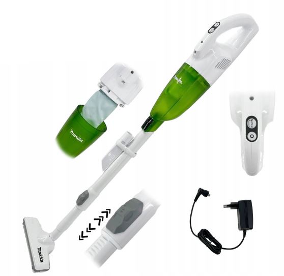 Battery-powered Vertical Vacuum Cleaner 12v 2.0ah Green