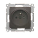 Simon 10 Single Socket With/without + Covers Brown Mat Met.
