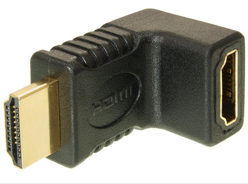 Connecteur coudé HDMI, petite fiche/prise
