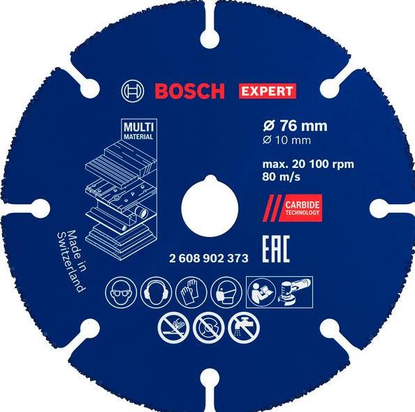 Disque à tronçonner en carbure multi-matériaux Expert 76 mm