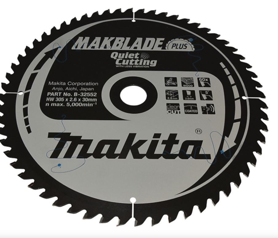 Gesinterde zaag voor hout Makblade T.c.t 305 * 30 mm 60 tanden