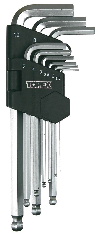 Ball Head Allen Keys 9 Pieces 1.5-10mm