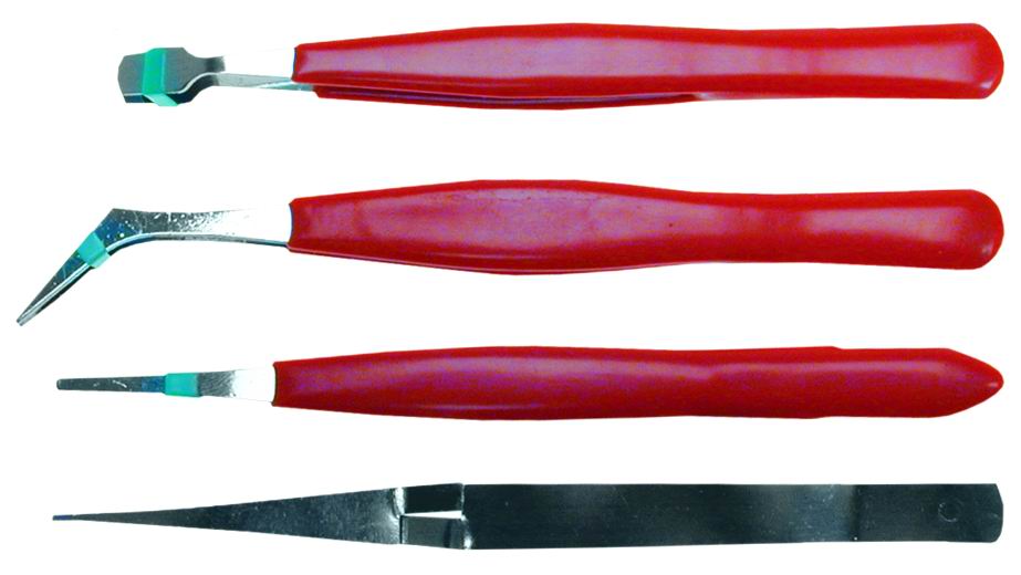 Tweezers Set 4 Pieces 115mm