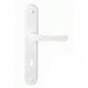 Tirador de puerta pintado de blanco 90 mm con llave