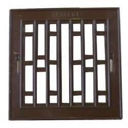 Griglia in plastica con struttura in metallo 14*14 cm Marrone