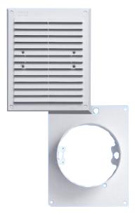 Решетка С Тръбен Изход Бяла 175*215mm Fi100mm