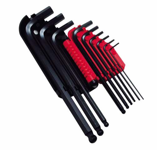 Cheie hexagonală cu bile set de 9 (1,5-10 mm) carcasă din plastic [e]