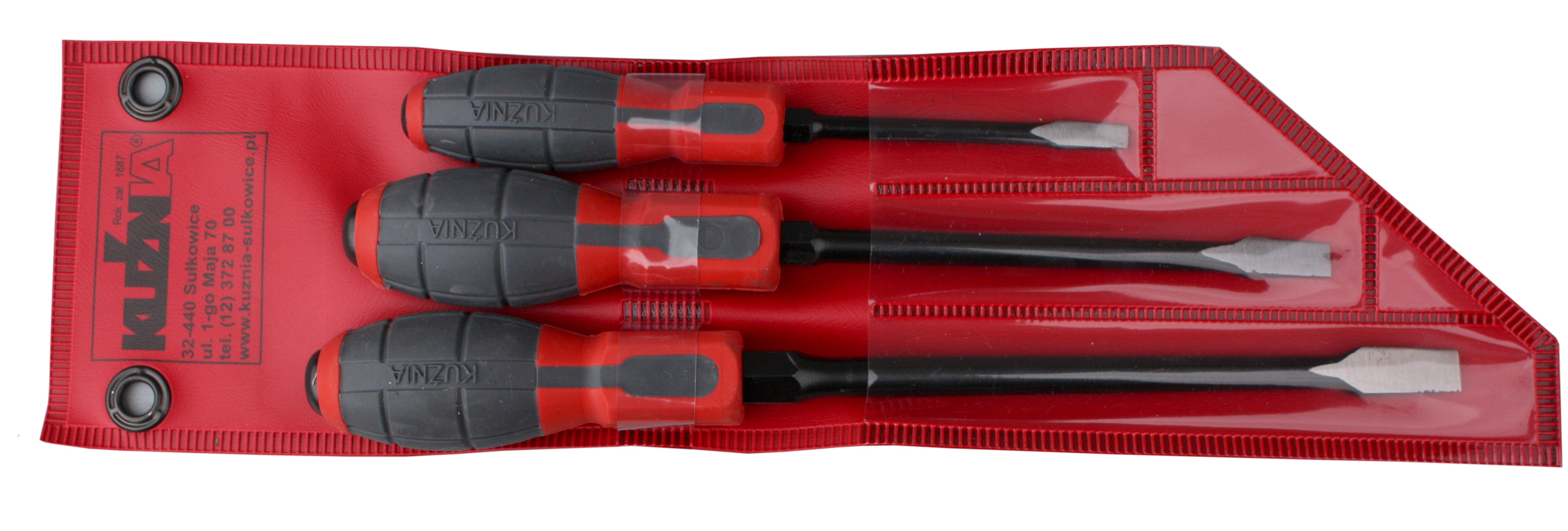 Set van 3 platte schroevendraaiers