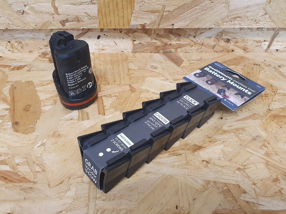 Držiaky na batérie pre Bosch 12V / 10,8v 6-balenie stealthmountov