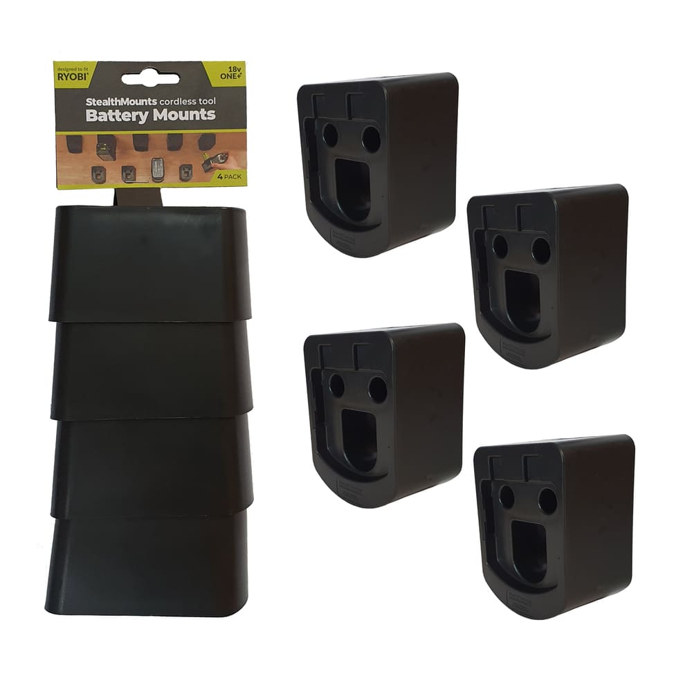 Batteriholdere til Ryobi 18v One+ 6-pack Stealthmounts