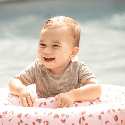 Swim Essentials Baby Float - Oud Roze - Luipaard - 0/1 Jaar