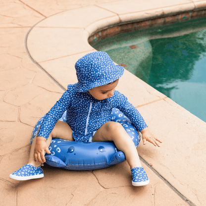 Swim Essentials solhatt - blå - leopard