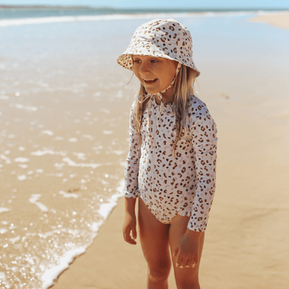 Swim Essentials solhatt - Khaki - Leopard