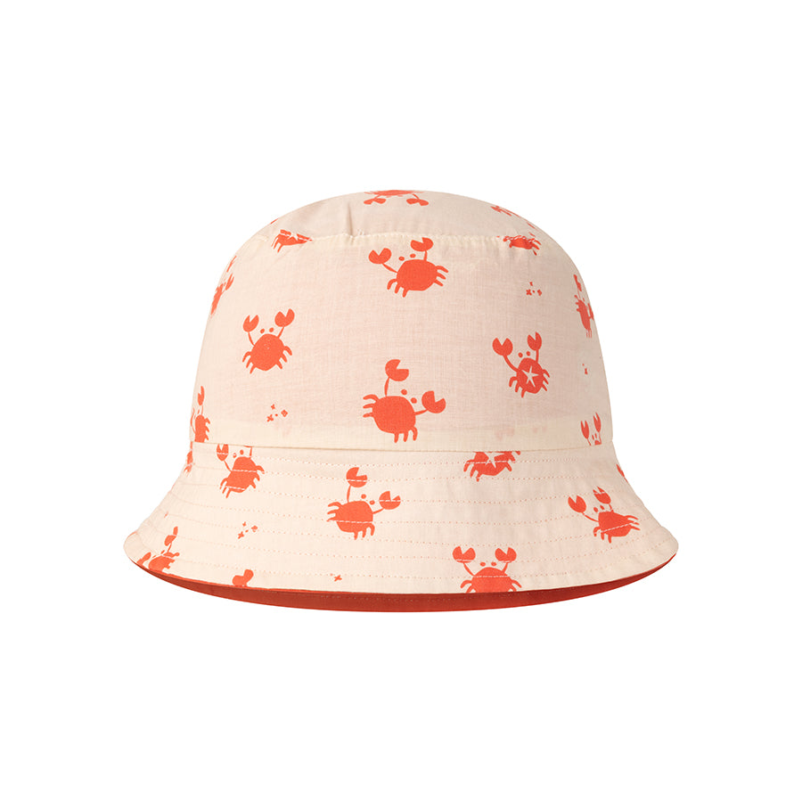 Swim Essentials Sonnenhut wendbar – Beige/Rot – Crabby