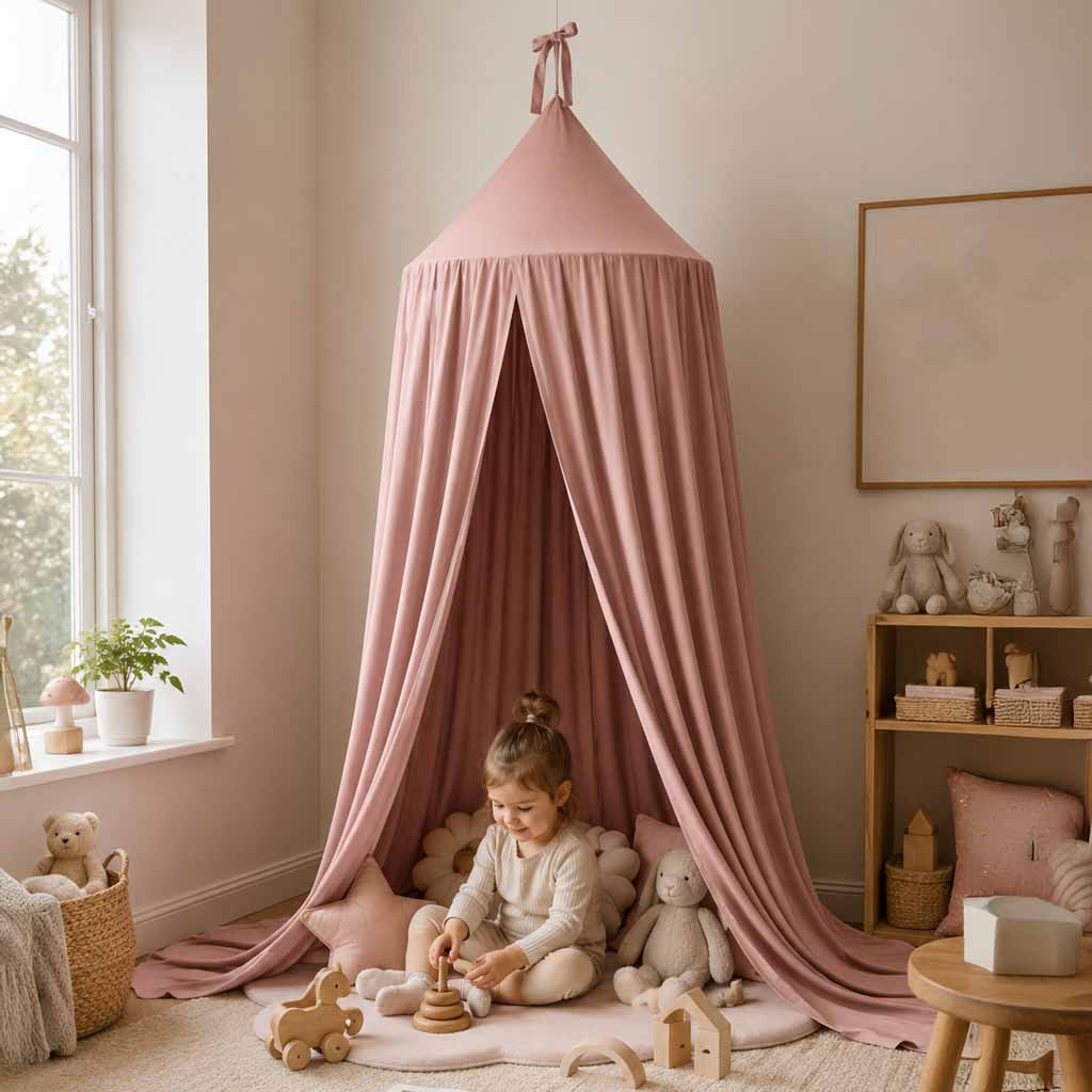 Canopy Curtain Tipi Tent Hanging Pink