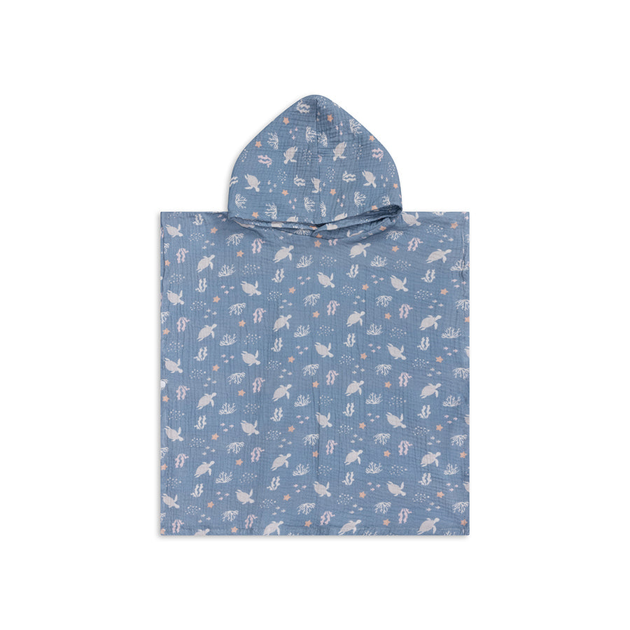 Swim Essentials Beach Poncho - Blue - Coral Bliss - 52 X 52 Cm