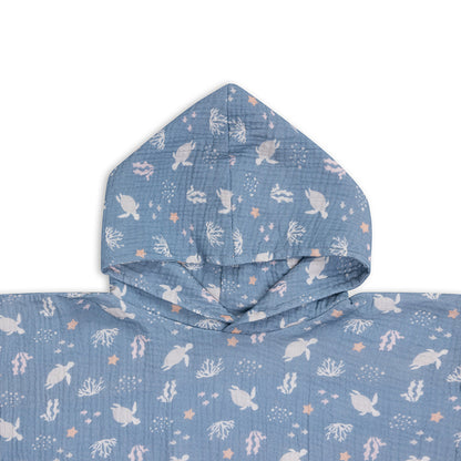 Swim Essentials Strandponcho – Blau – Coral Bliss – 52 x 52 cm