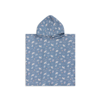 Swim Essentials Beach Poncho - Blue - Coral Bliss - 52 X 52 Cm