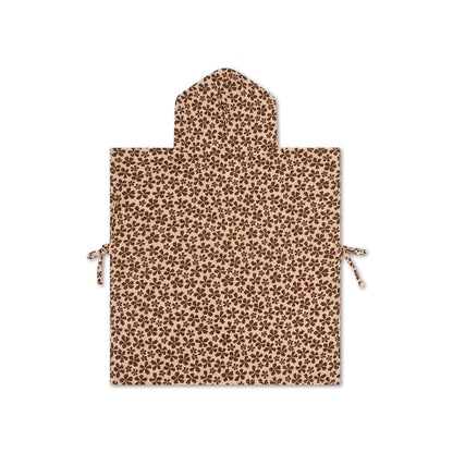 Swim Essentials Beach Poncho - Brun - Vild Blomst - 50 X 50 Cm