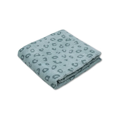 Swim Essentials Strandtuch Baumwolle – Grün – Leopard – 135 x 65 cm