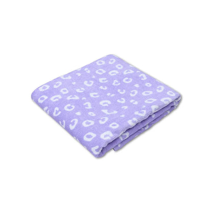 Telo Mare Swim Essentials In Cotone - Lilla - Leopardo - 135 X 65 Cm