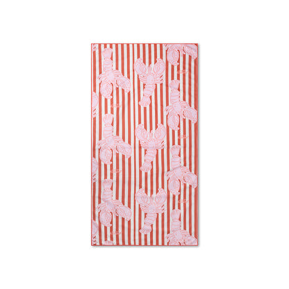 Telo mare Swim Essentials in microfibra - Rosso - Lobster Bay - 180 X 90 cm