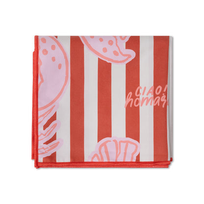 Telo mare Swim Essentials in microfibra - Rosso - Lobster Bay - 180 X 90 cm