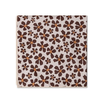 Serviette de Plage Swim Essentials Microfibre - Marron - Fleur Sauvage - 180 X 180 Cm