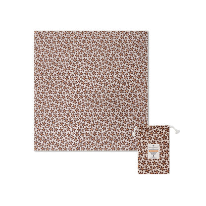 Swim Essentials Beach Towel Microfiber - Brown - Wild Flower - 180 X 180 Cm