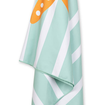 Swim Essentials plážová osuška z mikrovlákna – zelená/bílá – hvězdičky – 170 X 90 cm