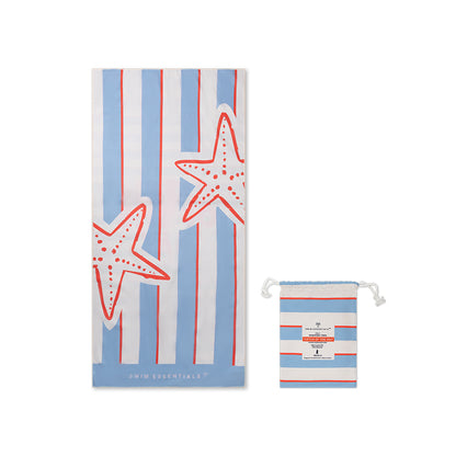 Swim Essentials Beach Towel Microfiber - Multicolored - Catch Of The Day - 180 X 90 Cm