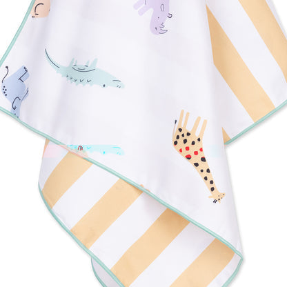Toalla de playa Swim Essentials de microfibra - Multicolor - Vida salvaje - 135 x 65 cm