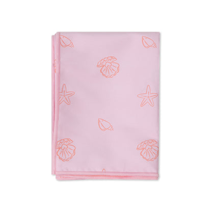 Toalla de playa Swim Essentials de microfibra - Rosa - Shell Tastic - 135 x 65 cm
