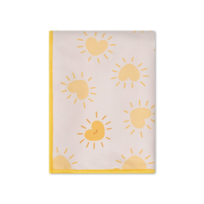 Serviette de Plage Swim Essentials Microfibre - Jaune - Marché aux Fleurs - 135 X 65 Cm