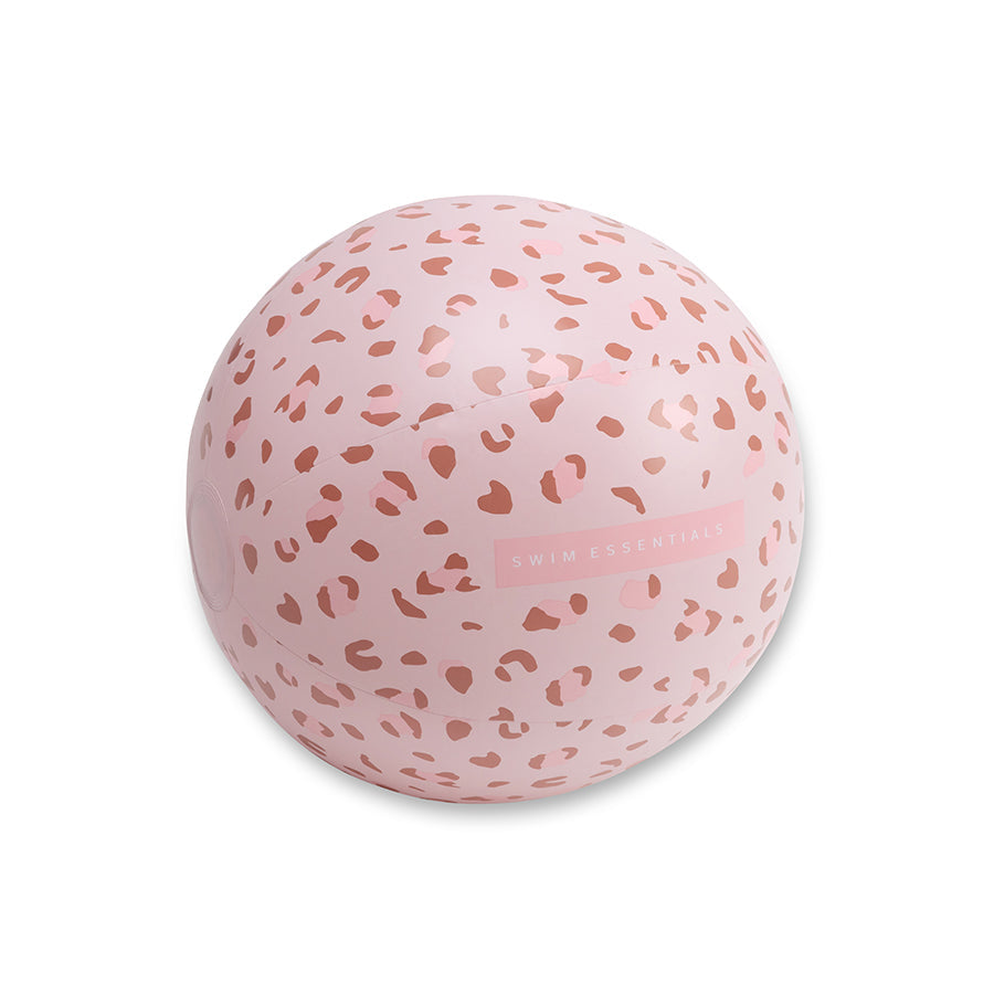Swim Essentials Beachball - Old Pink - Leopard