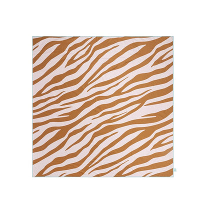 Swim Essentials Strandtuch aus Mikrofaser – Orange/Weiß – Lebendige Streifen – 180 x 180 cm