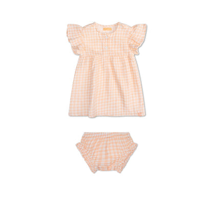 Swim Essentials Beachwear Dívčí šaty - Mušelín - Oranžová/bílá - Sunset Grid