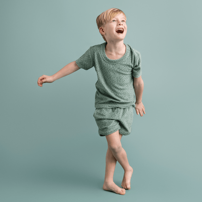 Swim Essentials Beachwear Ragazzi - Mussola - Verde - Leopardato
