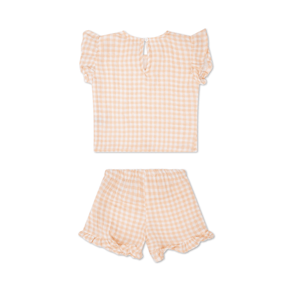 Swim Essentials Beachwear Girls - Muslin - Orange/white - Sunset Grid