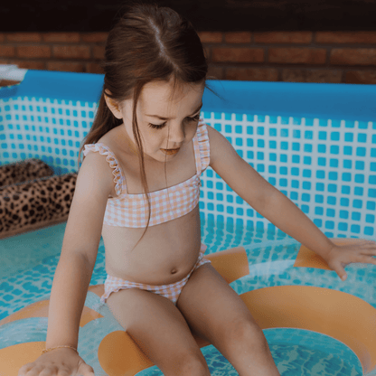 Bikini Swim Essentials - Orange - Sunset Grid