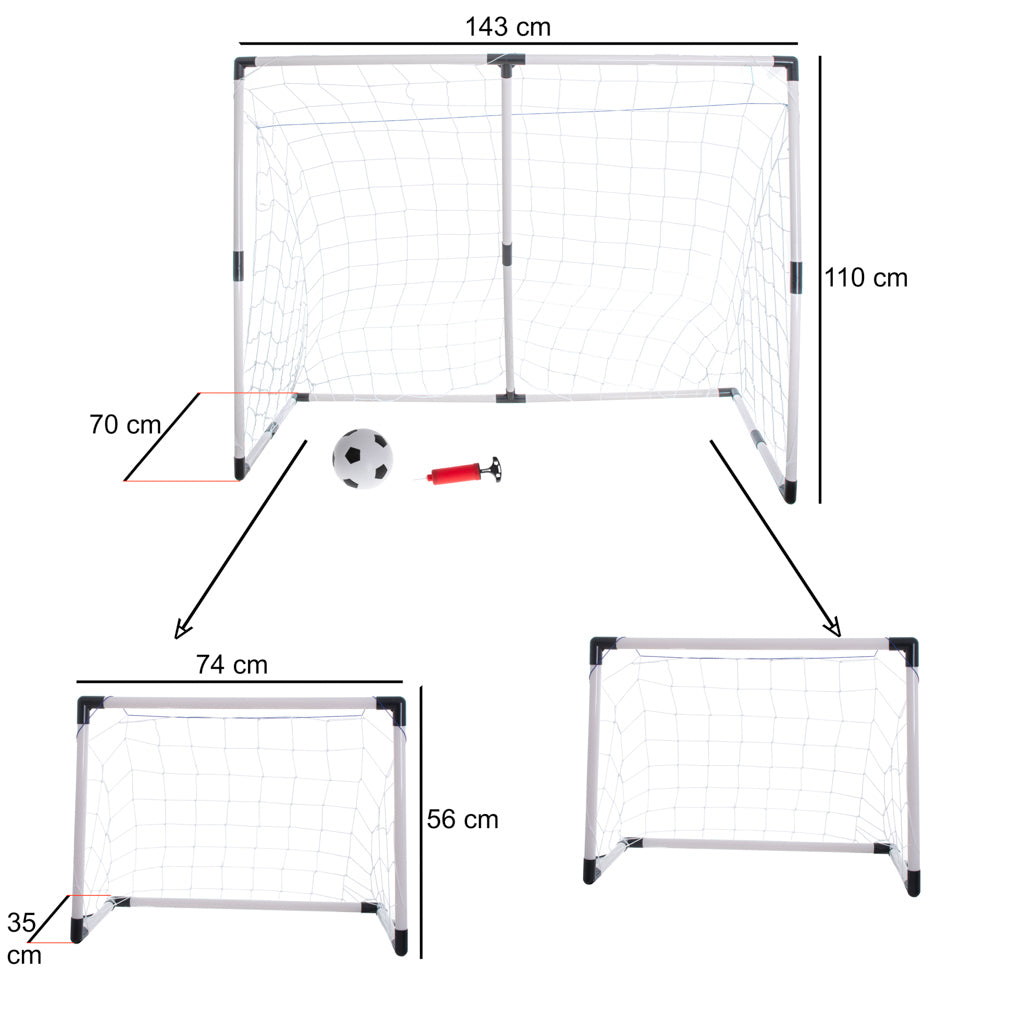 Children's Soccer Goal 2-in-1 143x110x70cm