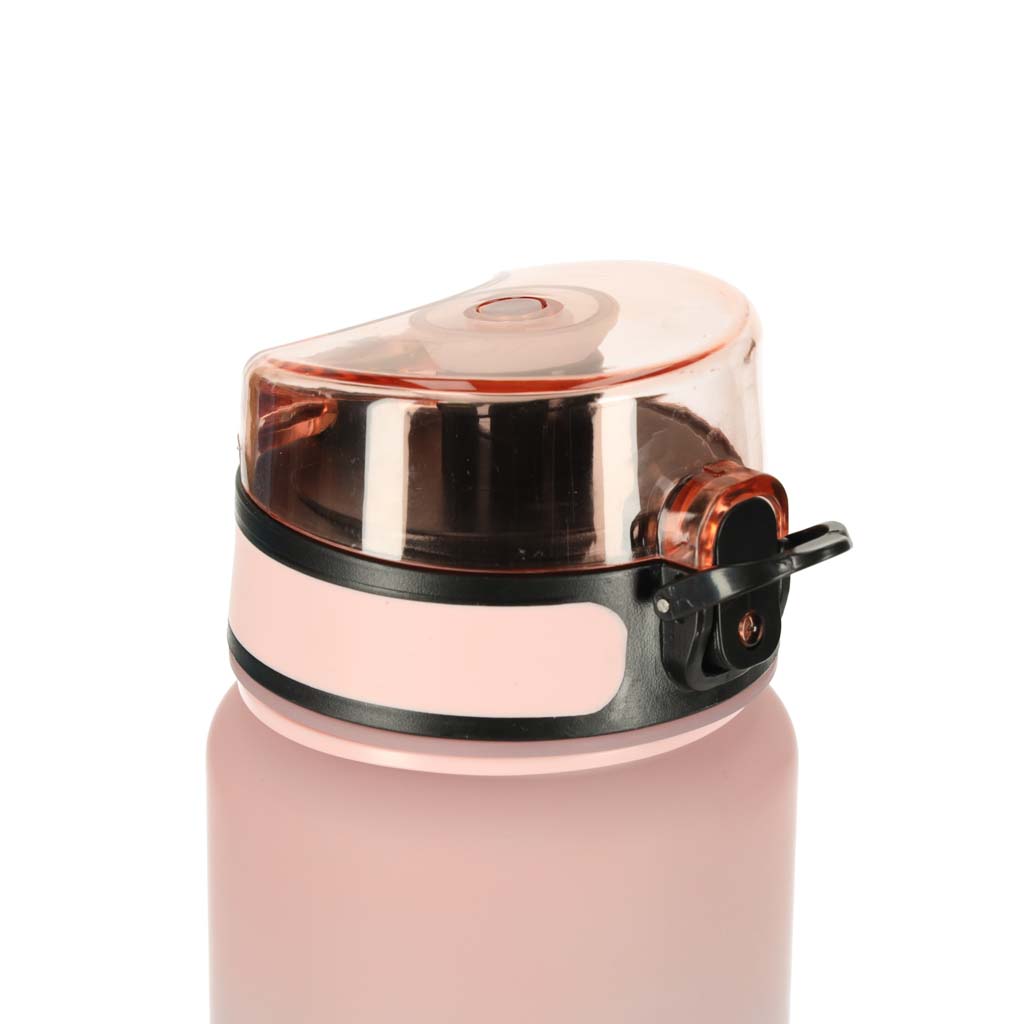 Vizes palack Bidon Szalmanyéllel Sport 600ml Pink-kék